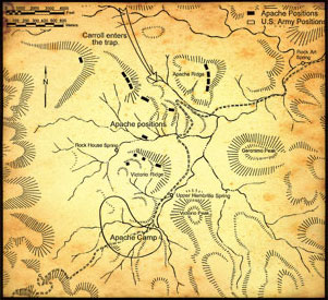 Map 2. Carroll's troops enter the Hembrillo Basin